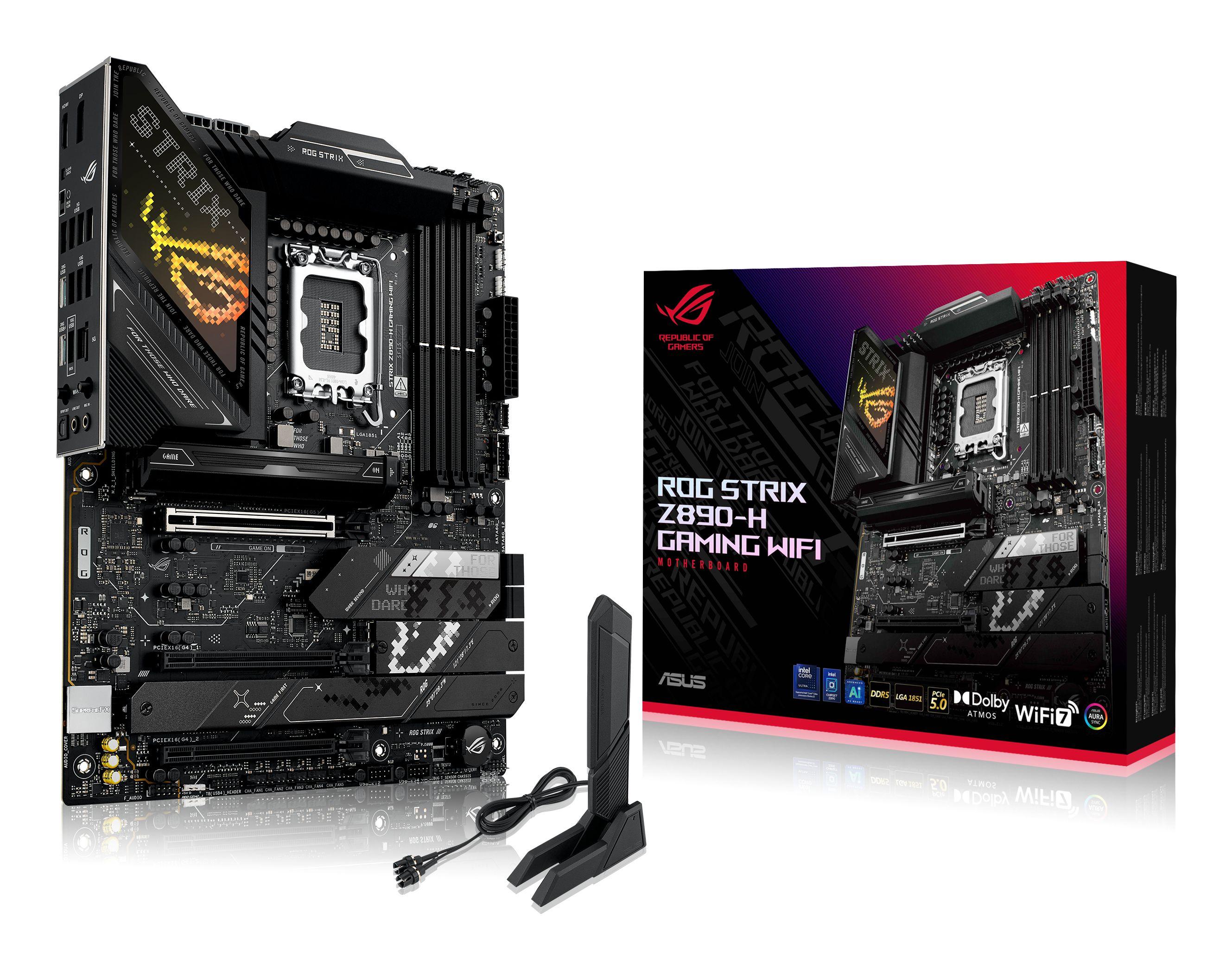 Motherboard ASUS ROG STRIX Z890-H GAMING WIFI (LGA 1851 (Socket V1) - Intel Core Ultra - ATX - Preto)