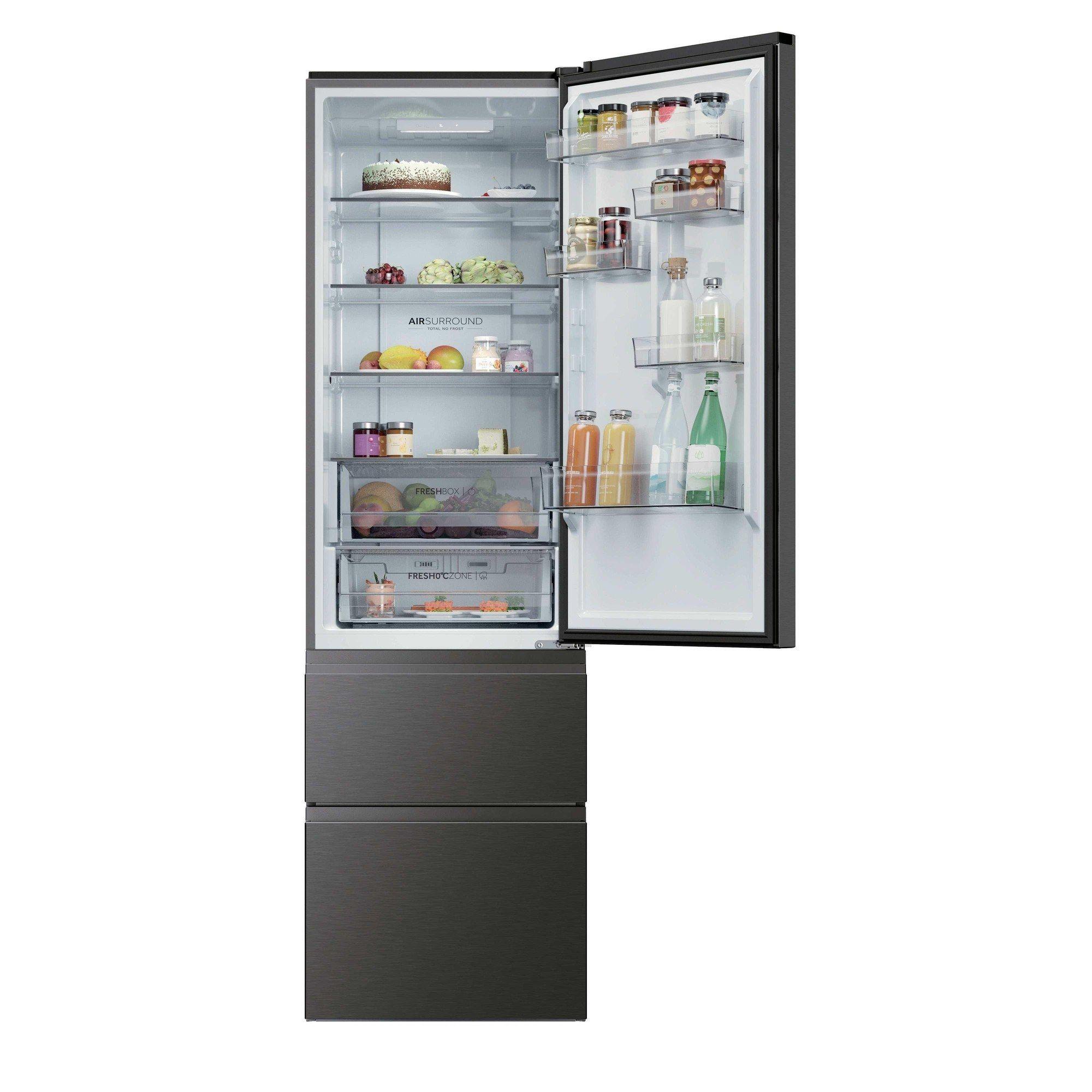 Frigorífico Combinado Independente HAIER HTR3620CNMP (414 L - hOn - 205x59,5x66,7 cm - Inox) — miniatura 2