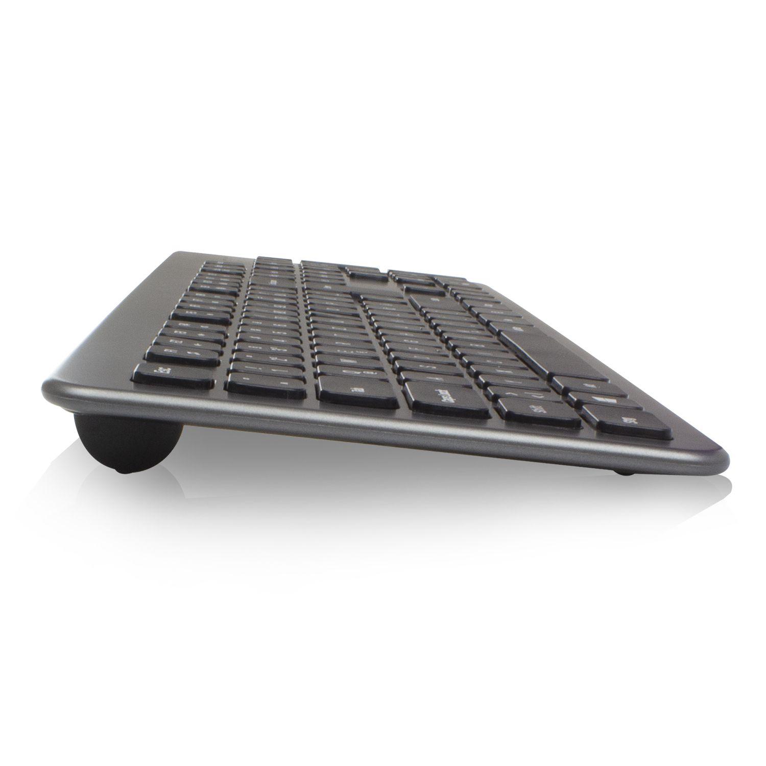 Conjunto de Teclado e Rato EWENT EW3272 (Espanhol - Interruptor de membrana - Tamanho completo - Preto/Cinza), miniatura 3