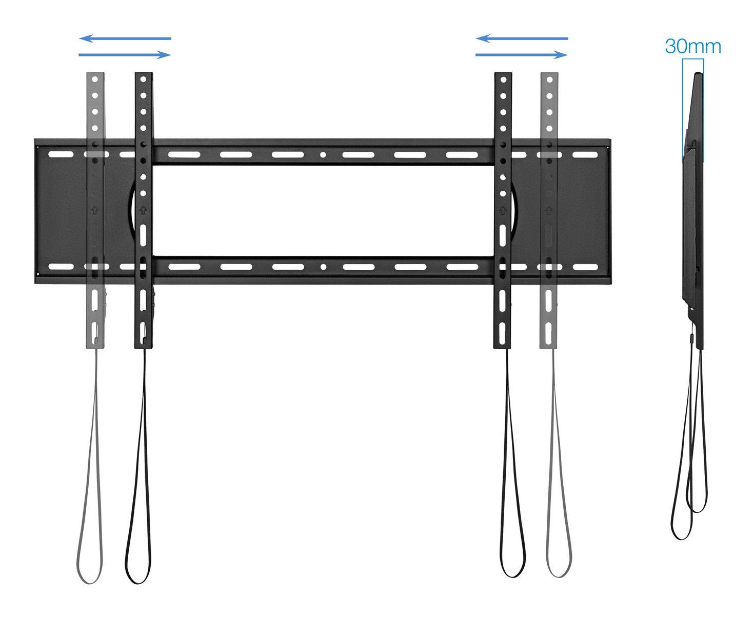 Suporte de Parede para TV TOOQ LP1090F-B (43–90″ - 80 kg - Preto), miniatura 2