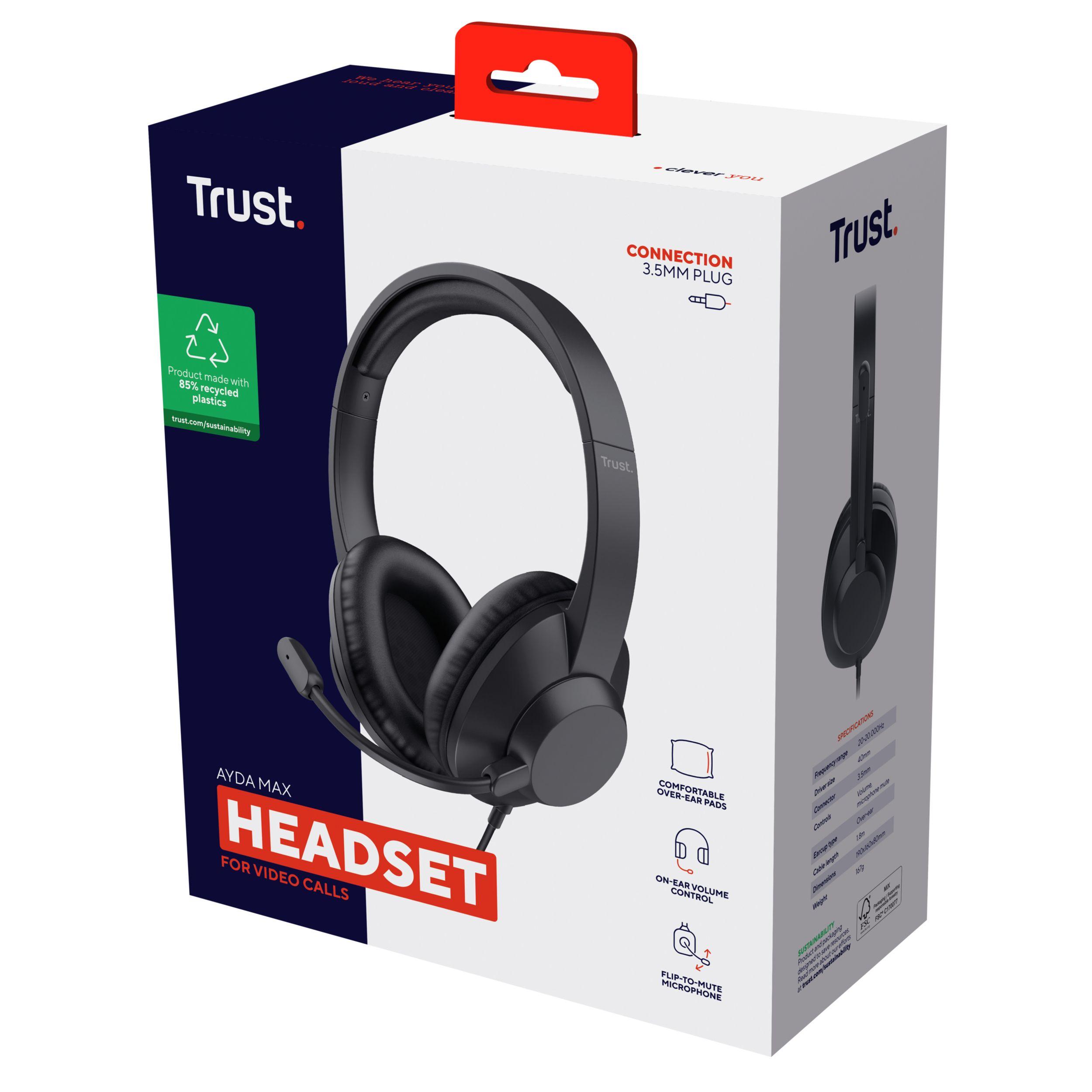 Headset TRUST Ayda Max (Binaural - Com fios - Circum-aural - Preto) — miniatura 7