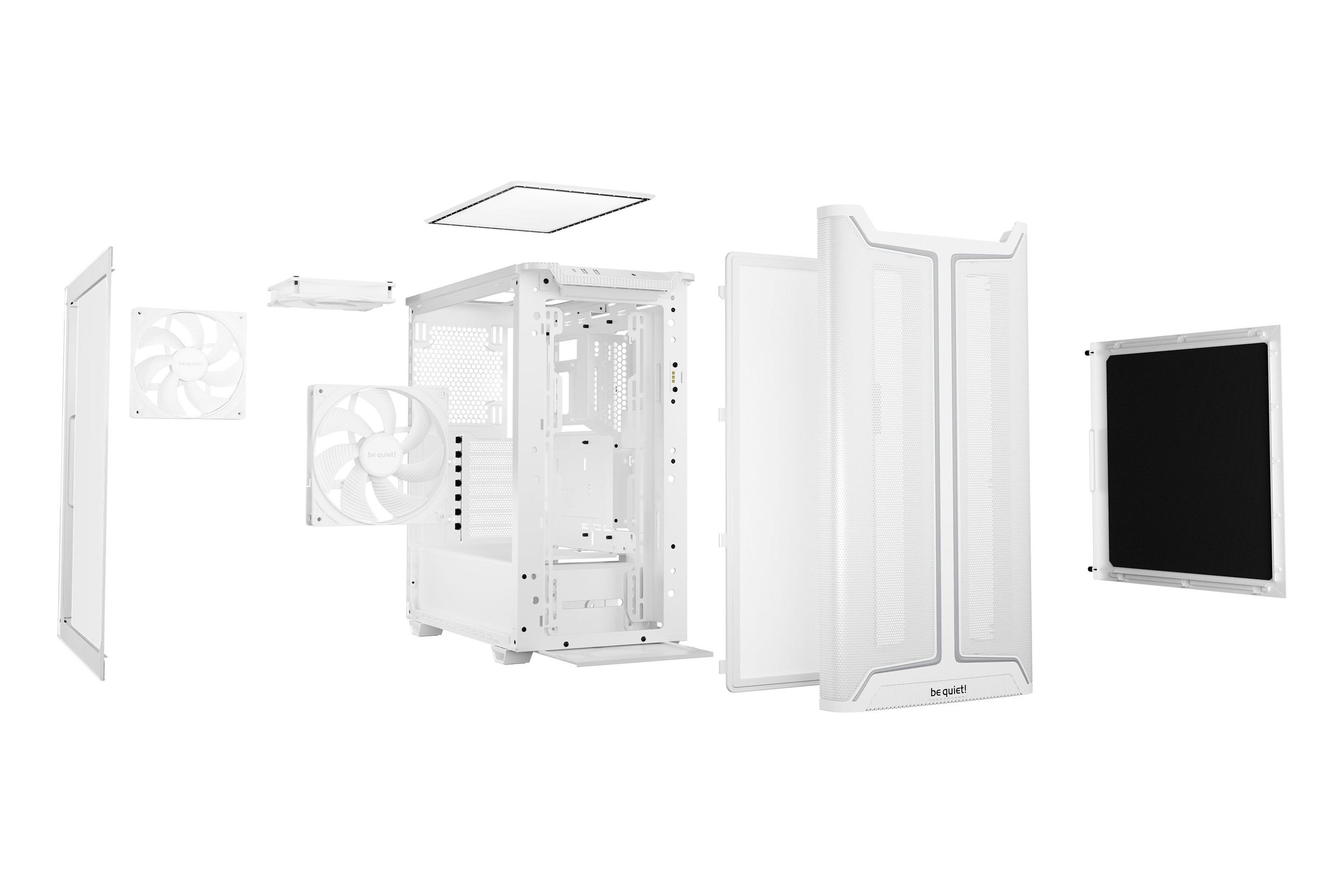 Caixa PC BE QUIET! Pure Base 501 DX (ATX, micro ATX, Mini-ATX - ATX, PS2 - Midi Tower - Branco) — miniatura 3