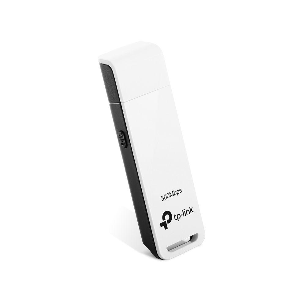 Adaptador USB Wi-Fi TP-LINK TL-WN821N (Wi-Fi 4 - Single-band - 300 Mbit/s - Preto e Branco)