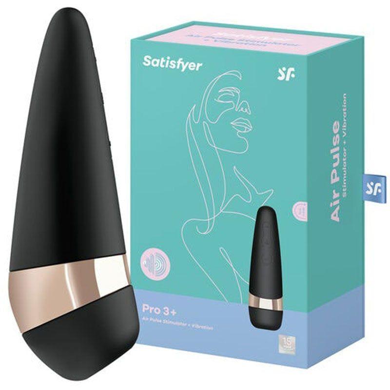 Vibrador SATISFYER Pro 3+ Vibration (Preto/Rosa Dourado)