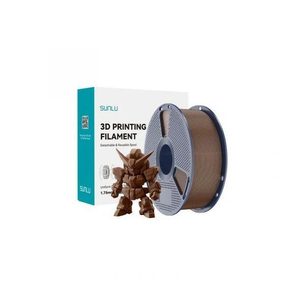 Filamento de Impressão 3D SUNLU PLA+ 2.0 (Castanho Café)