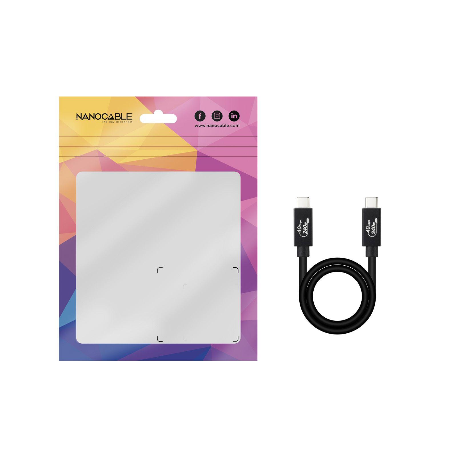 Cabo USB-C NANOCABLE 10.01.5002 (1,8 m - USB C - Preto) — miniatura 3