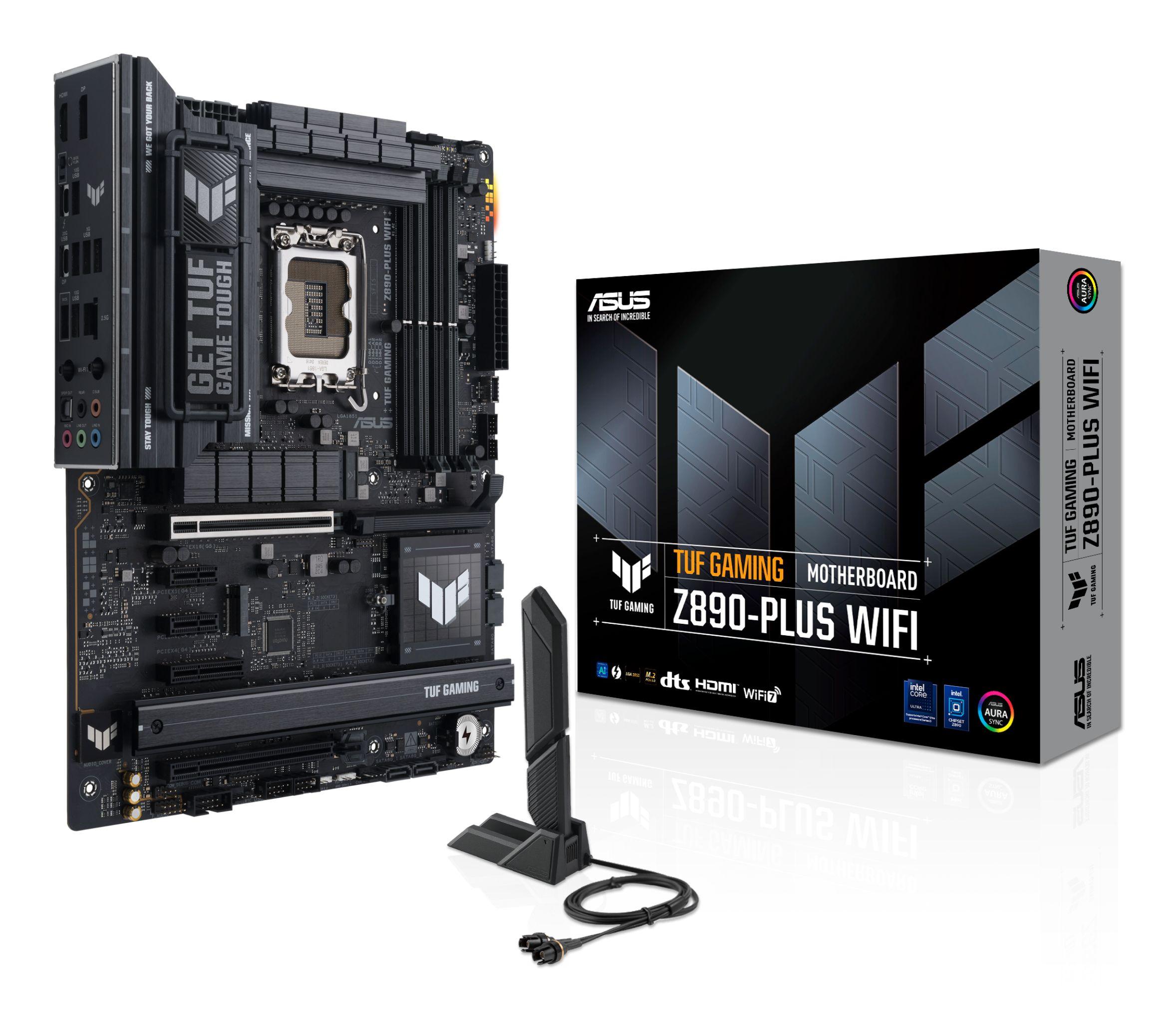 Motherboard ASUS TUF Gaming Z890-PLUS WIFI (LGA 1851 (Socket V1) - Intel Core Ultra - ATX - Preto)