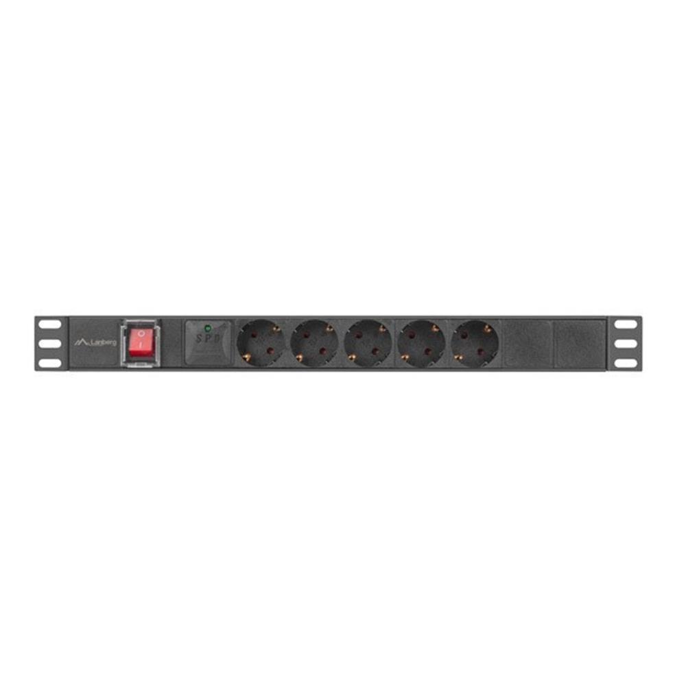 Bloco de Tomadas LANBERG PDU-05F-0200-BK (Tipo F - Preto)
