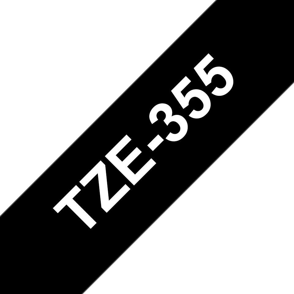 Fita de Impressão BROTHER TZe-355 (Branco sobre Preto)