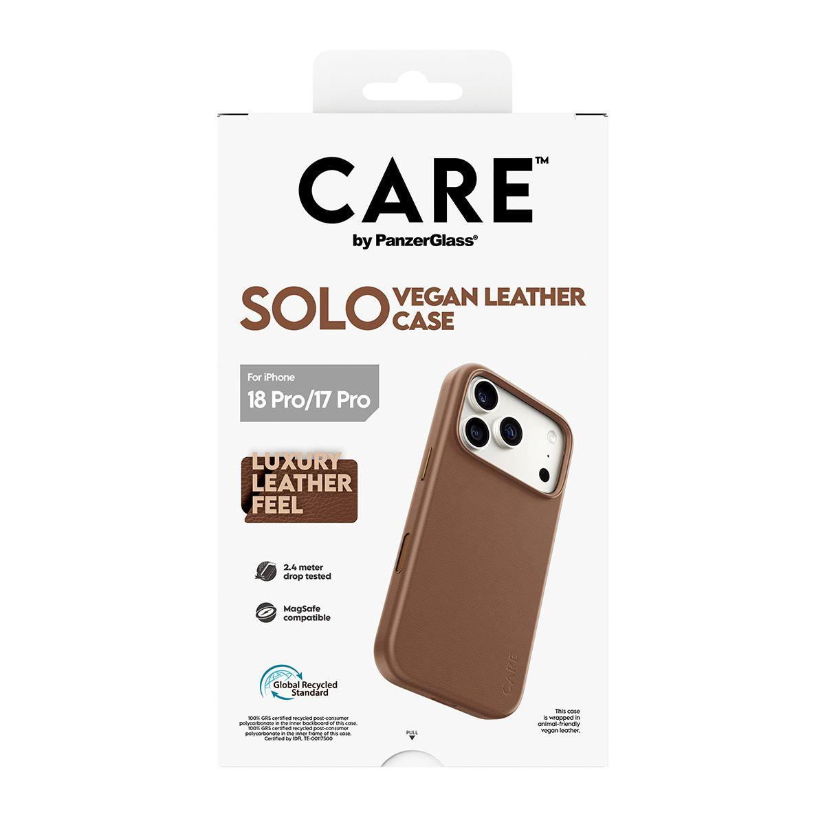 Capa PANZERGLASS CARE em Pele Vegan MagSafe (Castanho) — miniatura 3