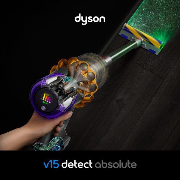 Aspirador Vertical 2 em 1 DYSON V15 Detect Absolute (2026) (Altura 126 cm - Aço inoxidável), miniatura 3