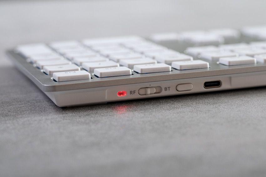 Teclado CHERRY KW 9100 SLIM FOR MAC (Alemão - Cherry SX - USB + Bluetooth - Prateado) — miniatura 4