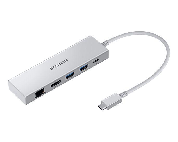 Adaptador Multiportas SAMSUNG EE-P5400 (0,2 m - USB 2.0 Type-C - Prateado)