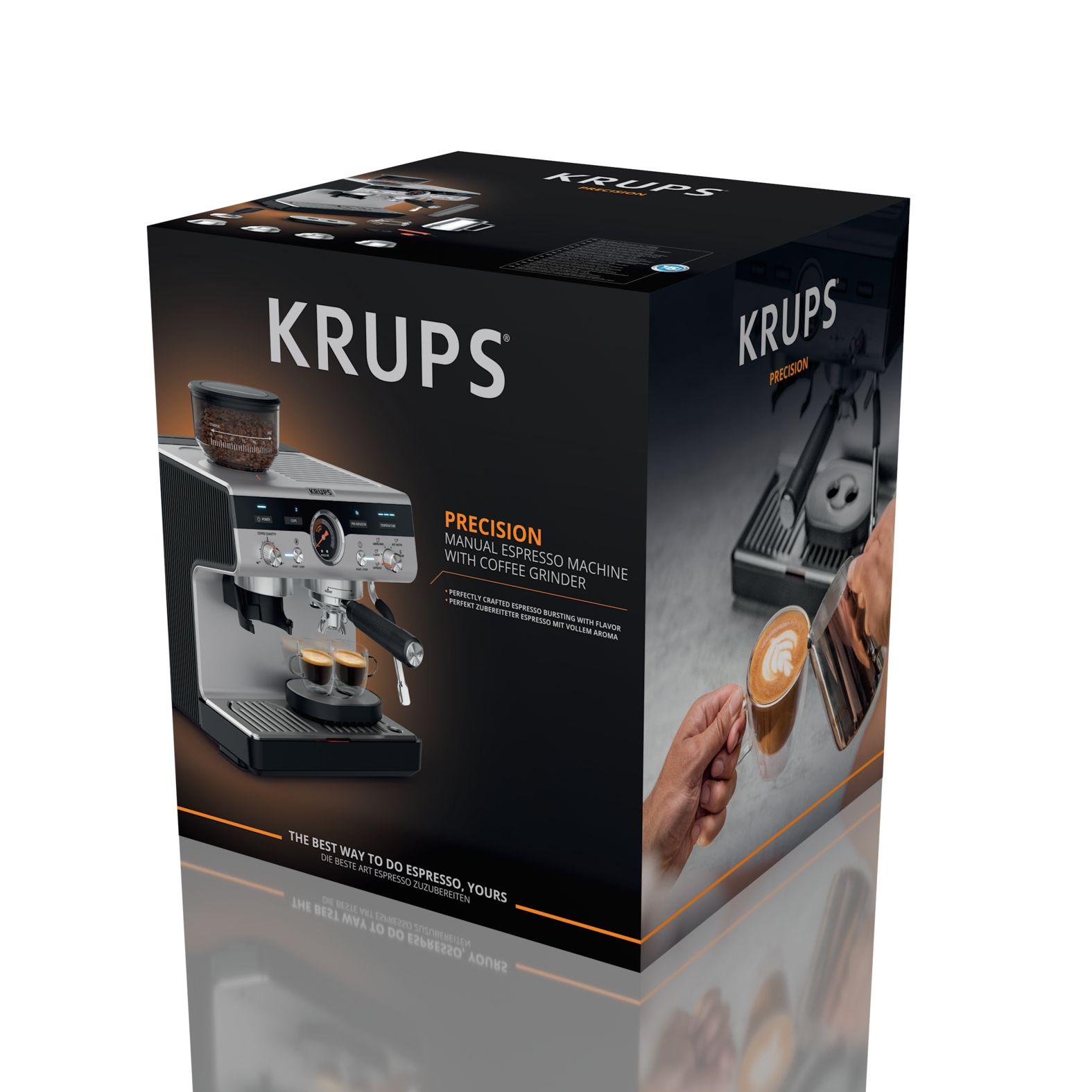 Máquina de Café Expresso Semiautomática KRUPS Precision XP801T10 (Café moído - 3 l - Botões, rotativo - Preto e Aço Inoxidável), miniatura 15