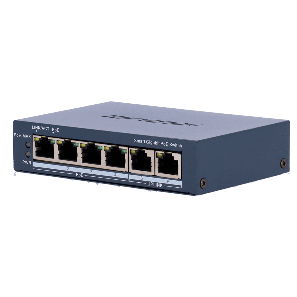 Switch PoE Gerível HIKVISION DS-3E1506P-EI (10/100/1000 Mbps - 1 MB - 14 Gbit/s - Cinzento)