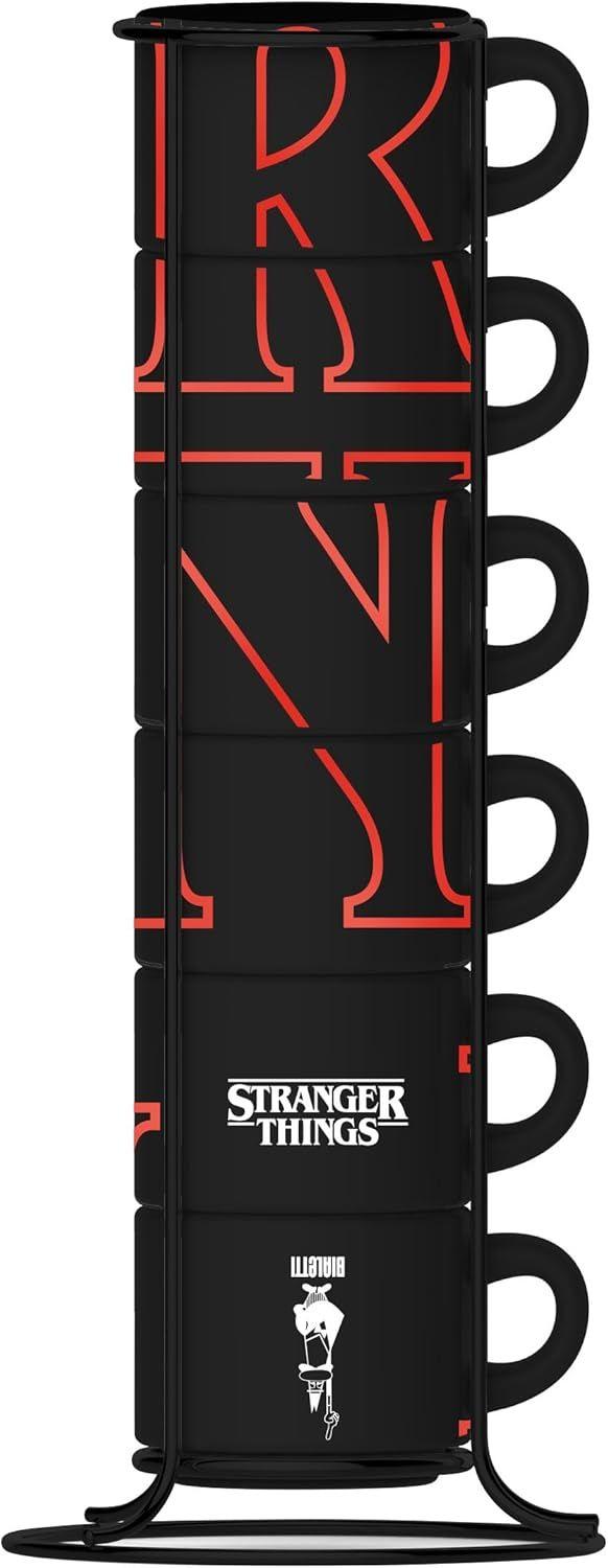 Conjunto de Chávenas de Café BIALETTI Stranger Thin (Cerâmica - Preto/Vermelho)