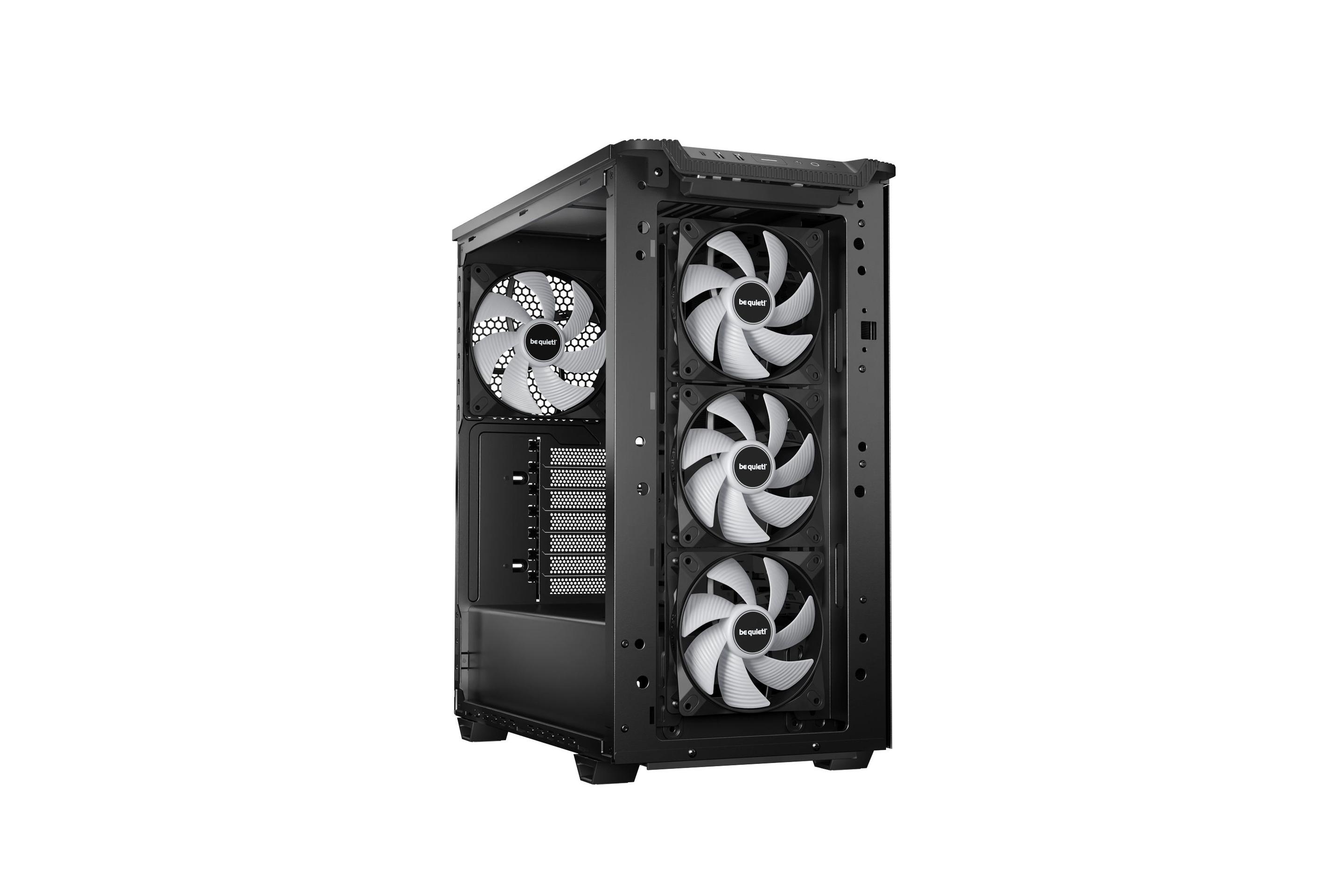 Caixa PC BE QUIET! Pure Base 501 LX ARGB (ATX, micro ATX, Mini-ATX - ATX, PS2 - Midi Tower - Preto) — miniatura 2