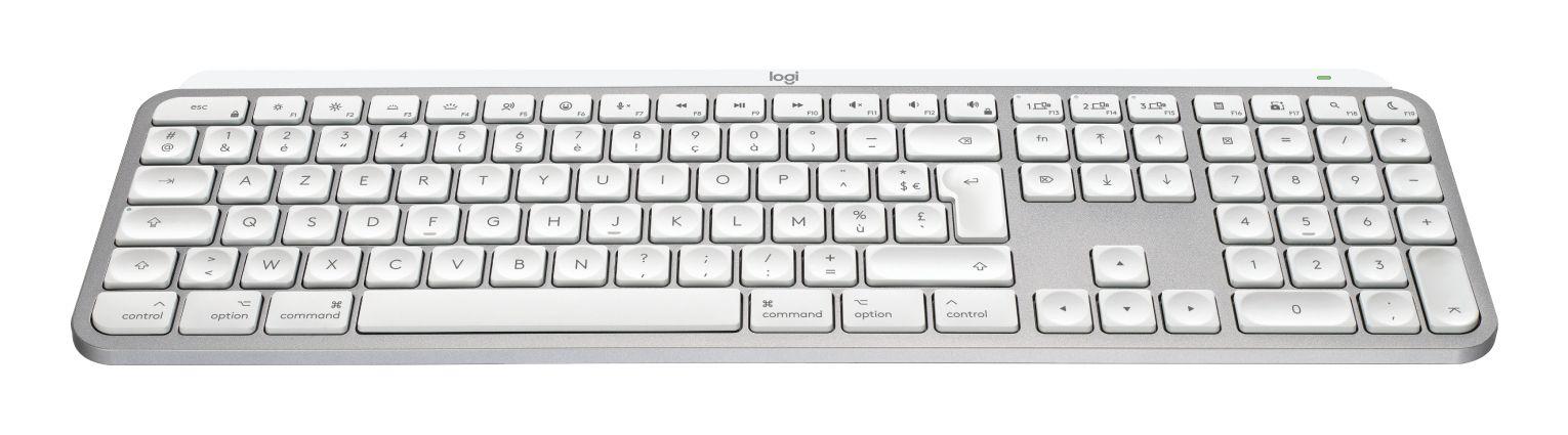 Teclado LOGITECH Master Series MX Keys S for Mac (Francês - Teclas tesoura - Tamanho completo - Cinzento-claro) — miniatura 2