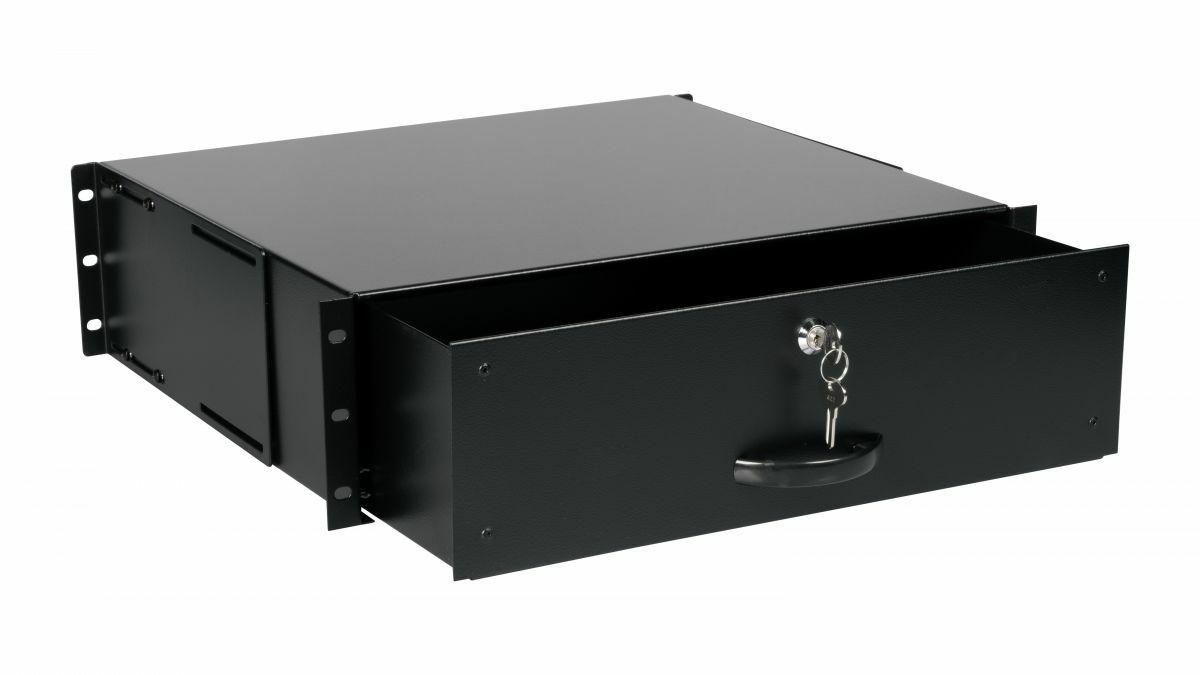 Gaveta para Bastidor EQUIP EZD-3-B (19" - 3U - Com Fechadura - Preto) — miniatura 3