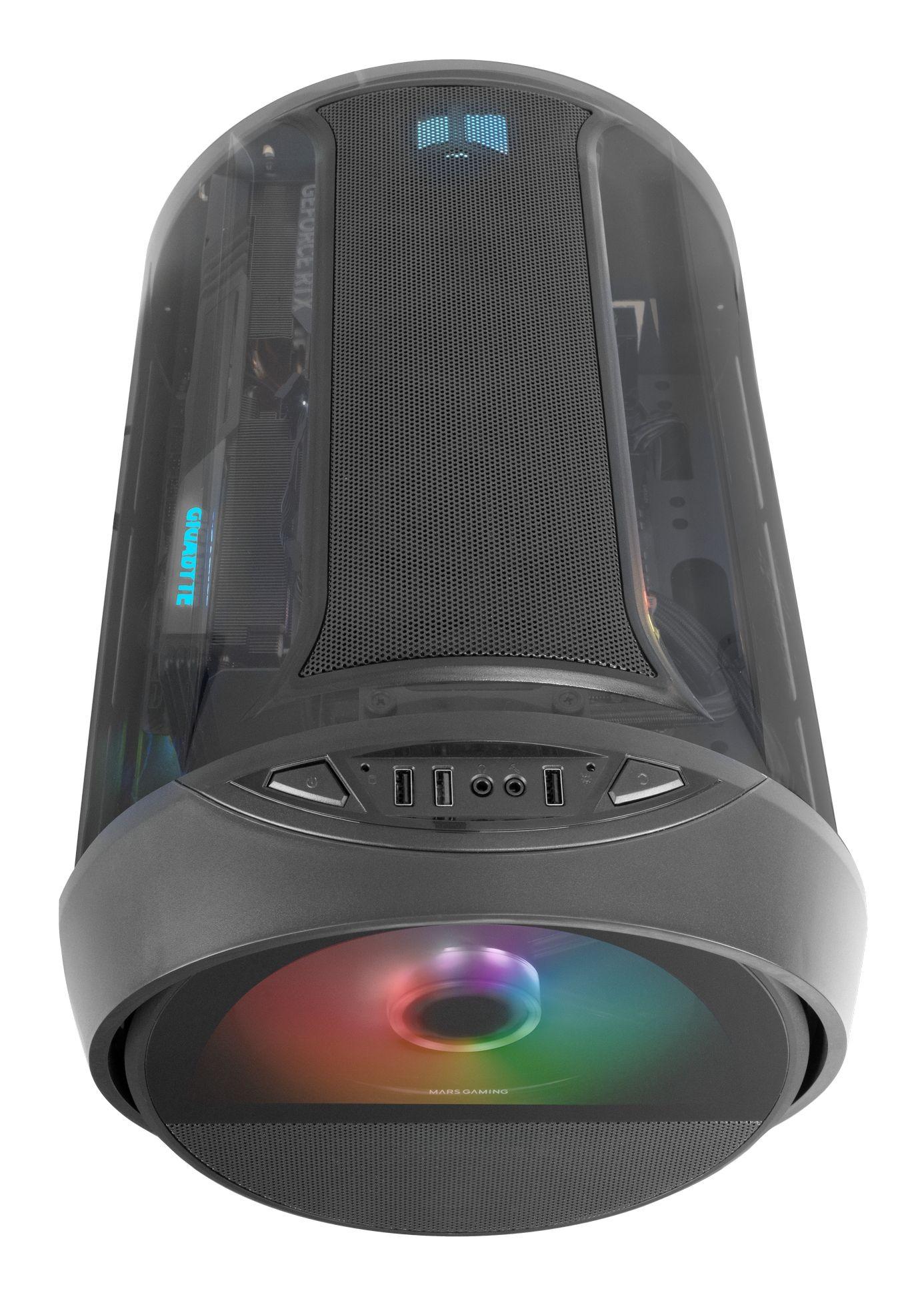 Caixa Micro-ATX MARS GAMING MC-CYLON (Micro ATX, Mini-ITX - Mini Tower - 16 cm - Preto) — miniatura 7