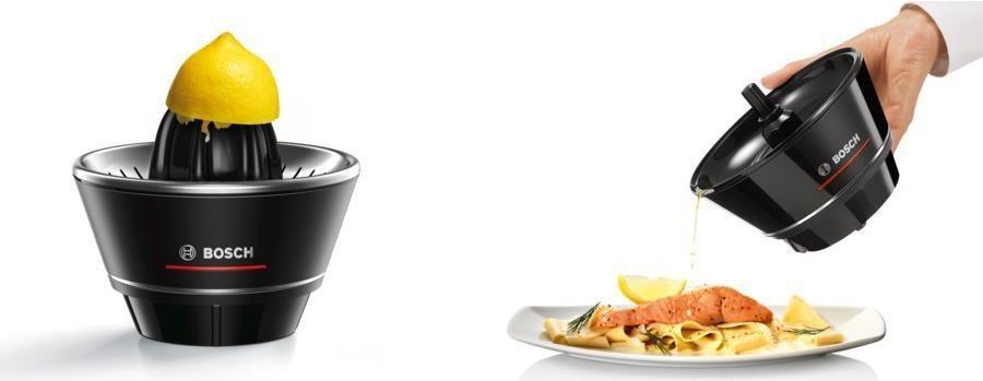 Espremedor de Citrinos BOSCH MCP72GPB (Altura 31 cm - Preto e Transparente)