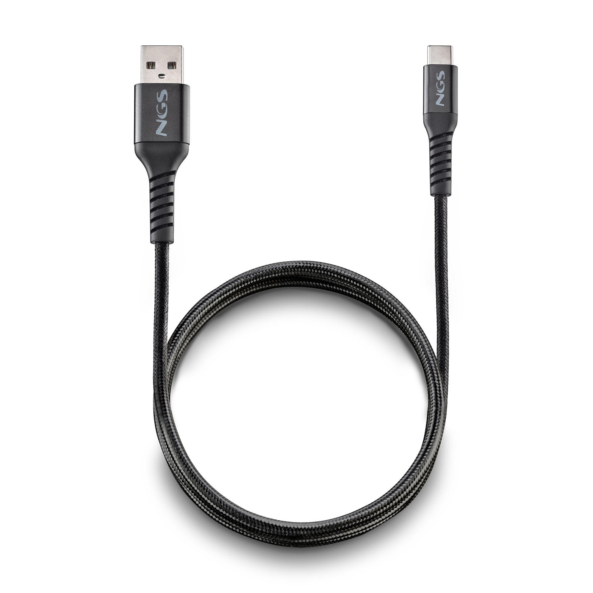 Cabo USB NGS KNOT-AC (1 m - USB C - USB A - Preto) — miniatura 3