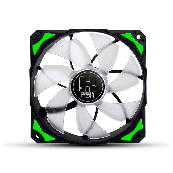 Ventoinha para Caixa PC NOX Hummer H-Fan 120 LED Green (Não suportado - 3 W - Preto), miniatura 2