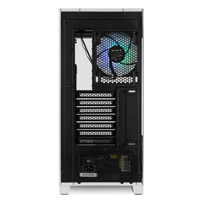 Caixa PC NOX Hummer Ether (ATX, ITX, Mini-ATX - Midi Tower - SPCC, Aço, Vidro temperado - Preto e Branco) — miniatura 4