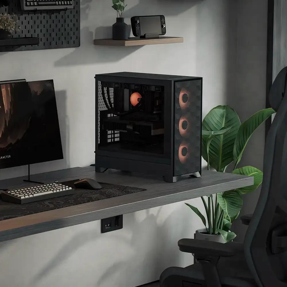 Caixa ATX FRACTAL DESIGN Pop 2 Air Black TG RGB (ATX, Micro ATX, Mini-ITX - Midi Tower - Aço - Preto) — miniatura 3