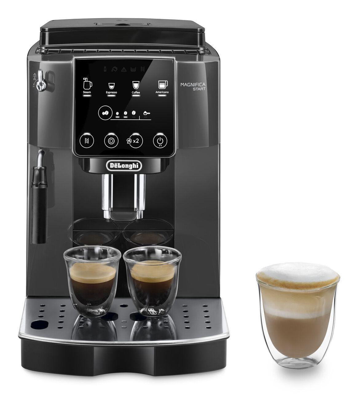 Máquina de Café Automática DE'LONGHI Magnifica Start ECAM220.22.GB (Grãos de café, Café moído - 1450 W - 15 bar - Preto/Cinzento)