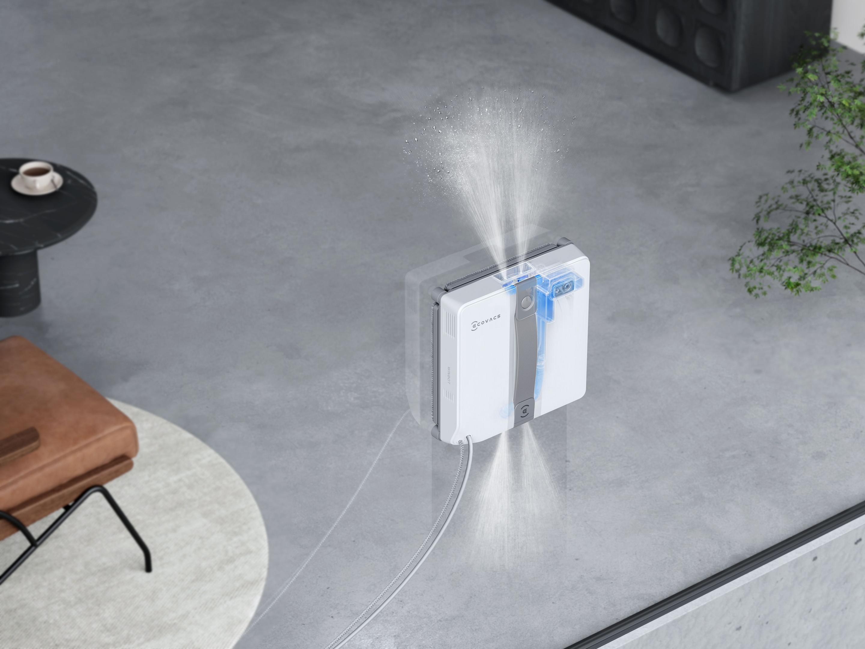 Robot Limpa-Vidros ECOVACS WINBOT MINI (Altura 21,5 cm - Cinzento e Branco) — miniatura 9