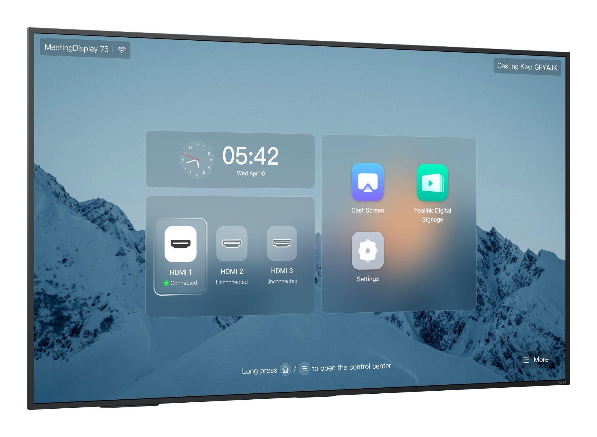 Display Profissional de Videoconferência YEALINK Meeting Display MD75 (4K UHD - Preto) — miniatura 2