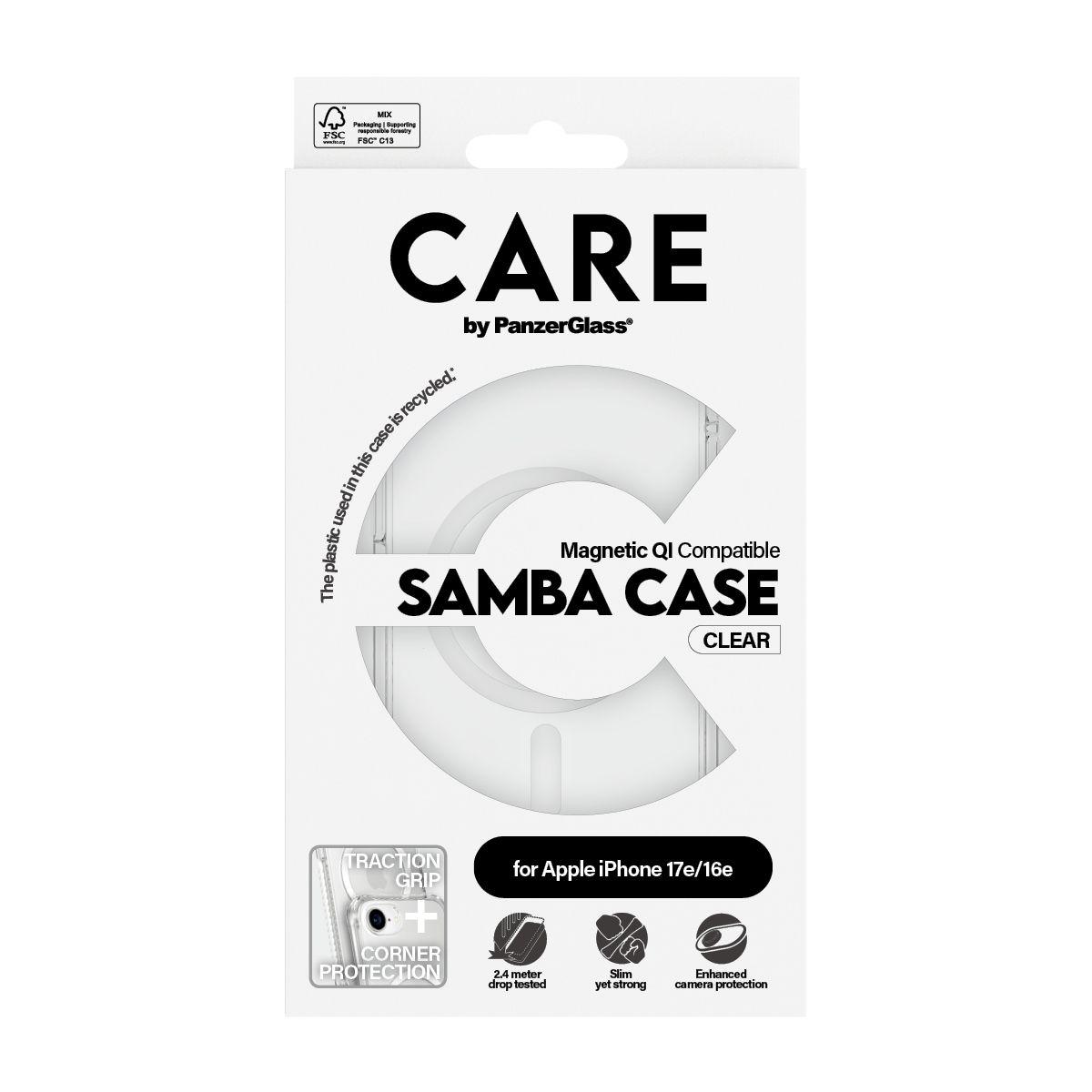 Capa PANZERGLASS CARE Samba para iPhone 16e/17e (Apple iPhone 16e e iPhone 17e - Apple - Transparente), miniatura 3