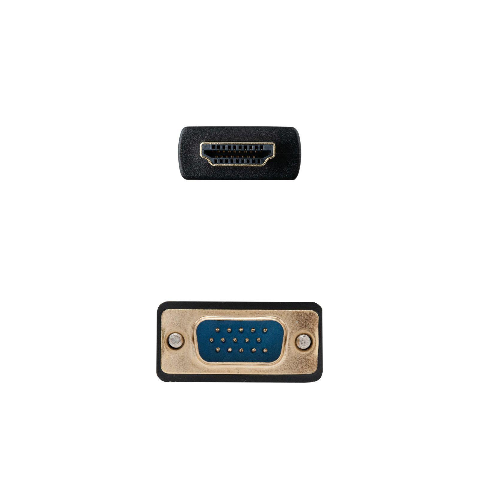 Cabo Conversor HDMI para VGA NANOCABLE 10.15.4348 (1,8 m - 60 Hz - HDMI Tipo A - Preto) — miniatura 3