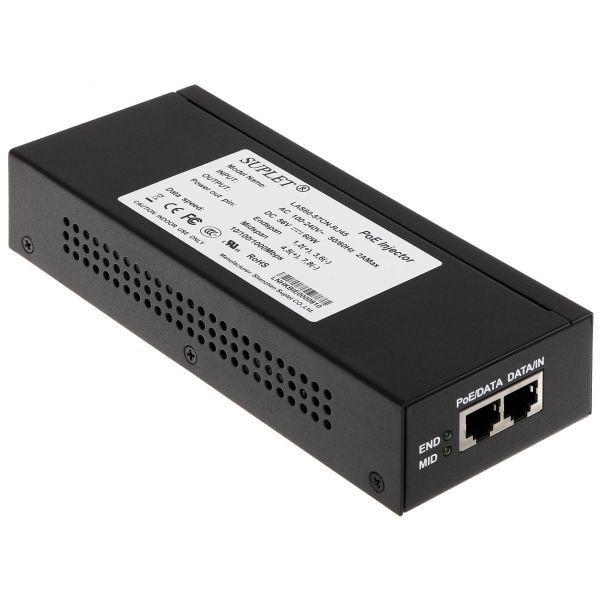 Injetor PoE HIKVISION LAS60-57CN-RJ45 (2 x RJ45 - 10/100/1000M), miniatura 2
