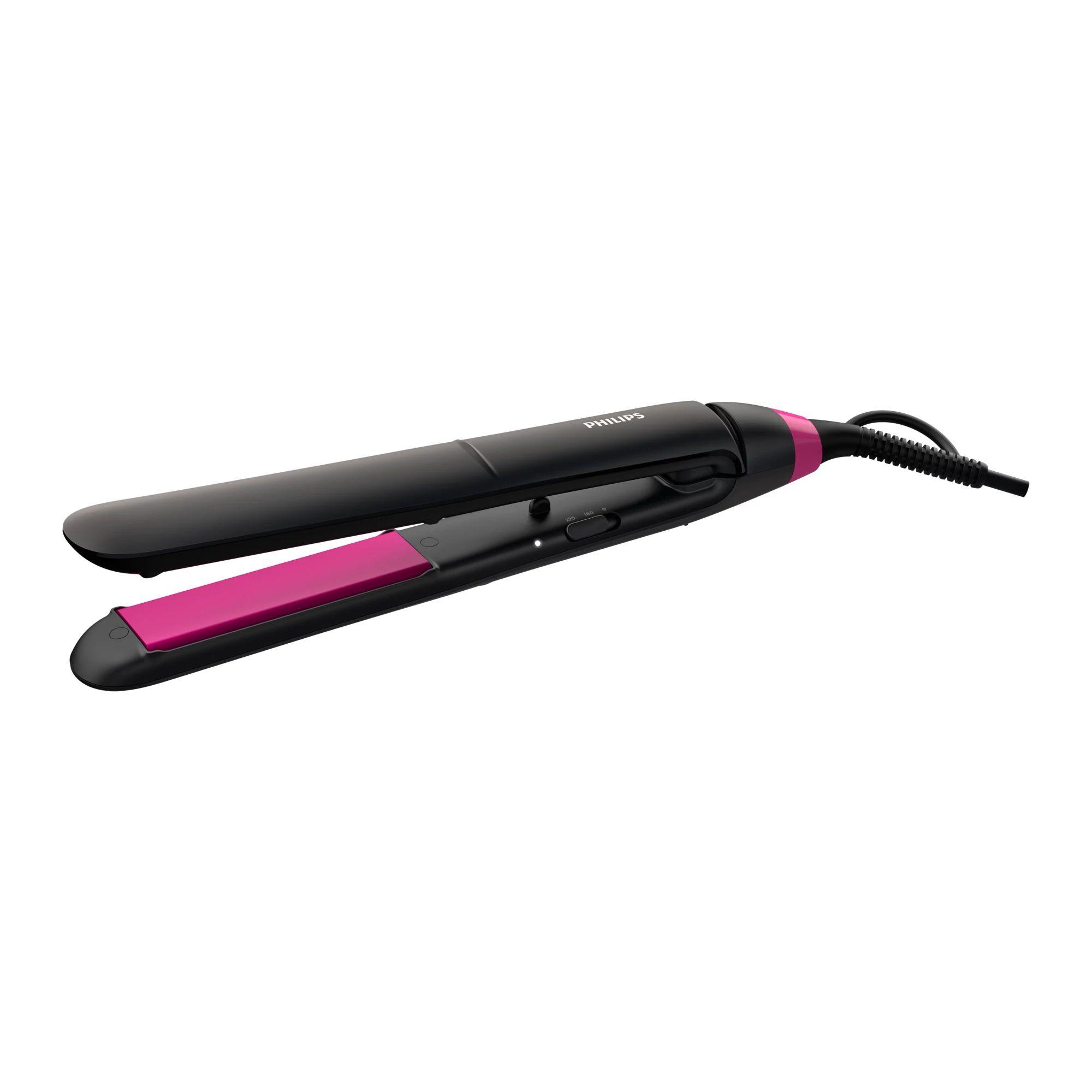Alisador de Cabelo PHILIPS StraightCare Essential BHS375/00 (28 x 100 mm - Preto e Rosa)