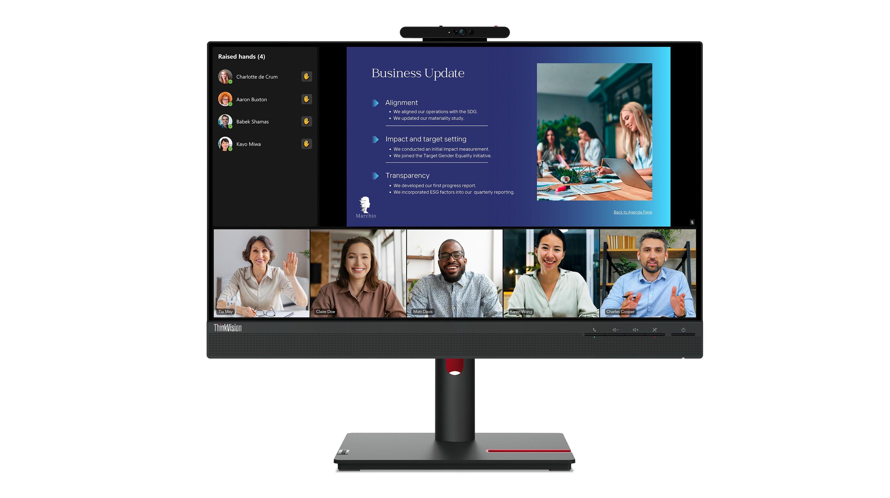 Monitor LENOVO ThinkVision T24v-30 (23,8" - IPS - 75 Hz - Preto) — miniatura 8