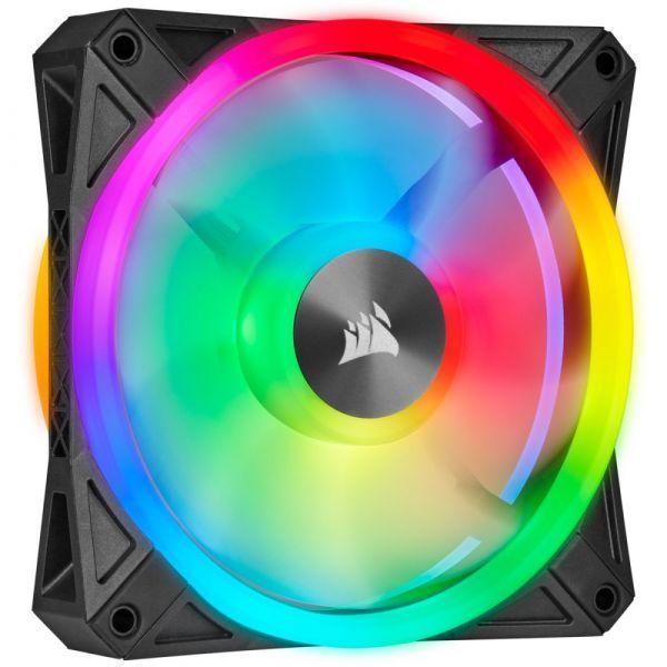 Kit de Ventoinhas CORSAIR iCUE QL140 RGB PWM (RGB multicolor - Preto e Cinzento), miniatura 2
