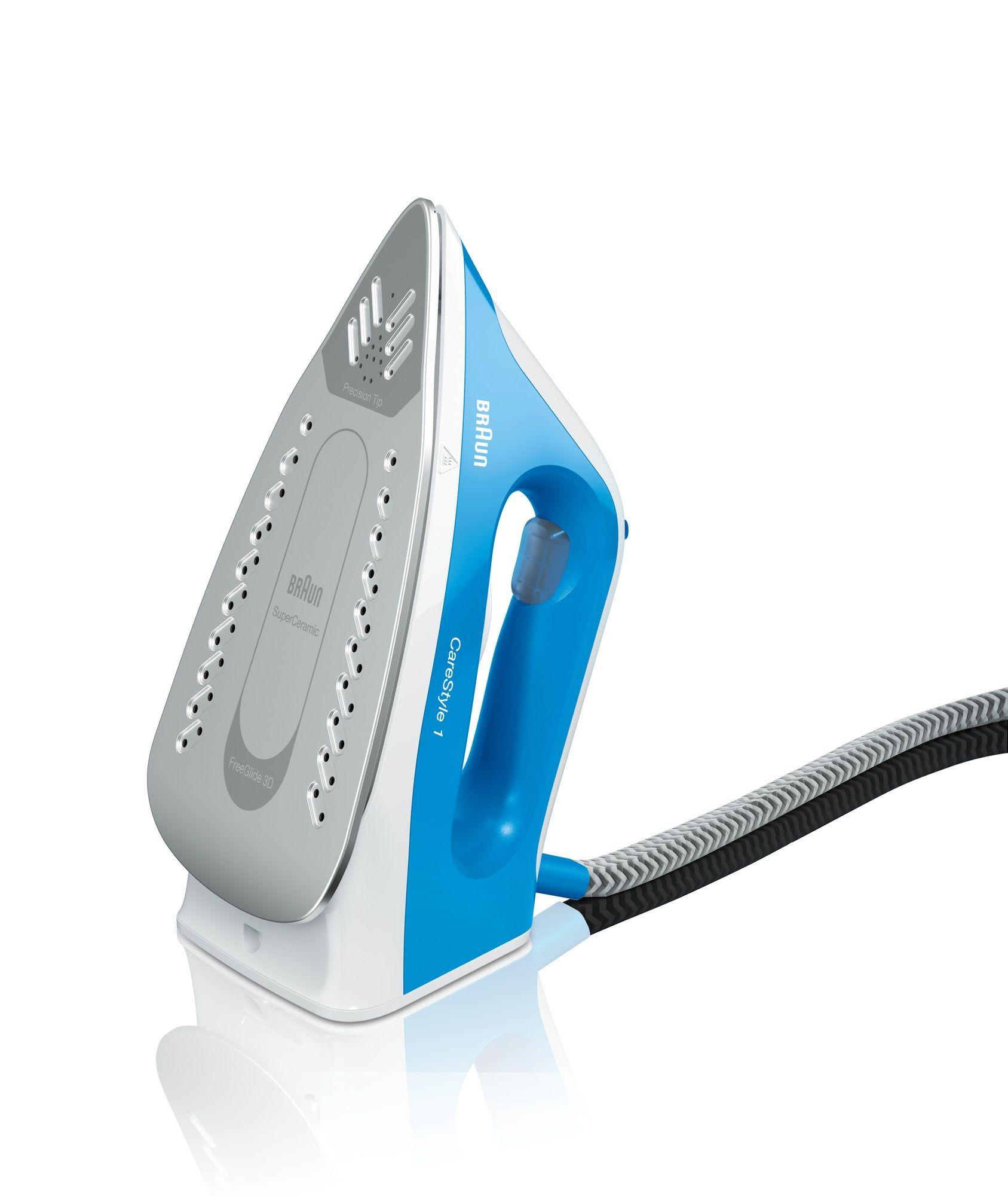 Centro de Engomar BRAUN IS1012BL (2400 W - 1,5 l - 5,5 bar - Azul e Branco)