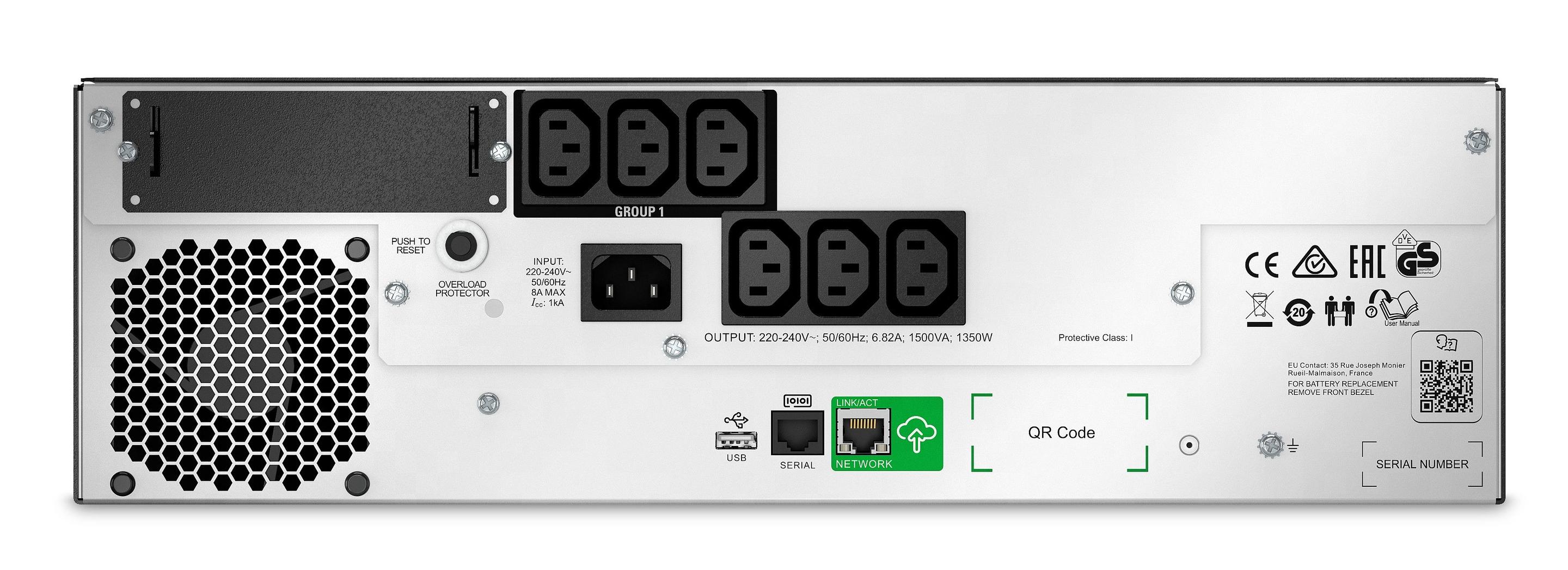UPS APC SMTL1500RMI3UC (USB Tipo-A - Acoplador C13 - Cinzento), miniatura 2