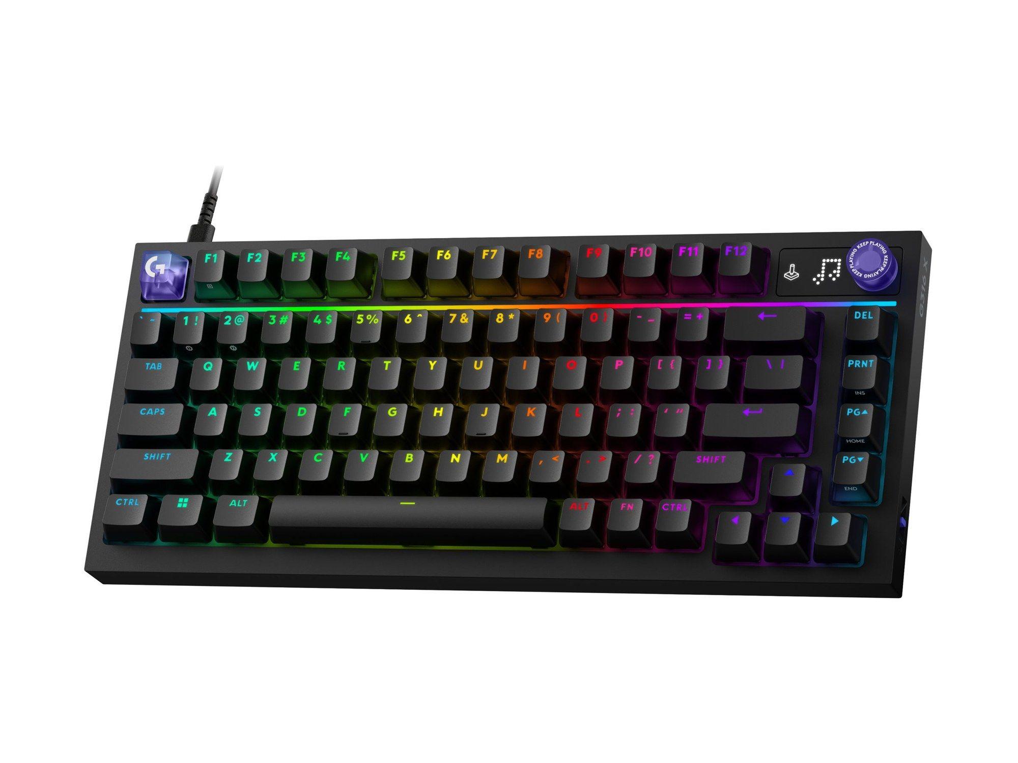 Teclado LOGITECH G316 X 75 (US - Substituíveis a quente - 75% - Preto)