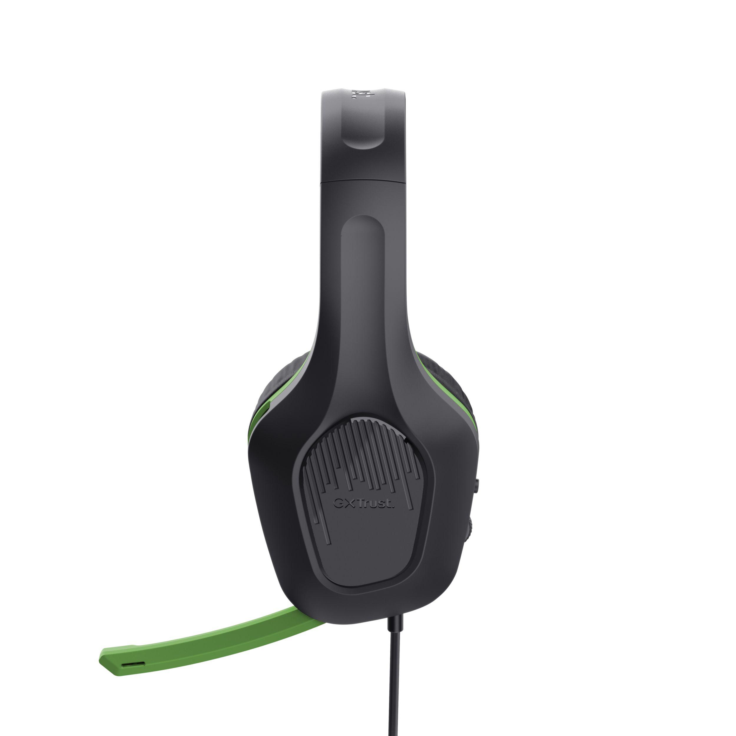Headset Gaming TRUST GAMING GXT 415X Zirox (Binaural - Com fios - Circum-aural - Preto/Verde), miniatura 6