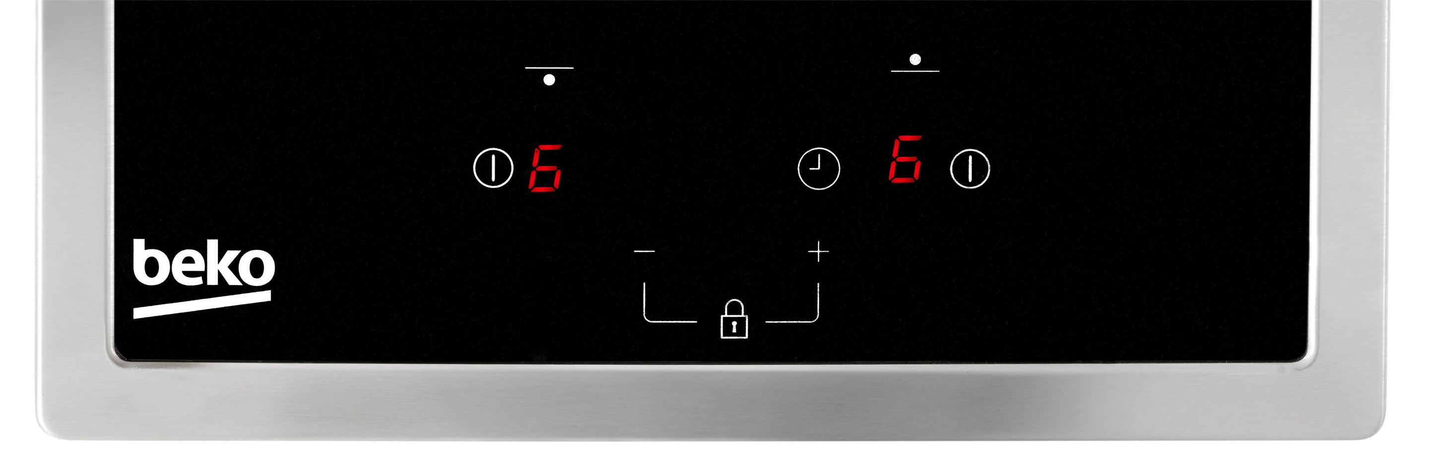 Placa Vitrocerâmica de Encastre BEKO HDMC32400TX (2 zonas - 3000 W - Vidro-cerâmica - Inox), miniatura 3