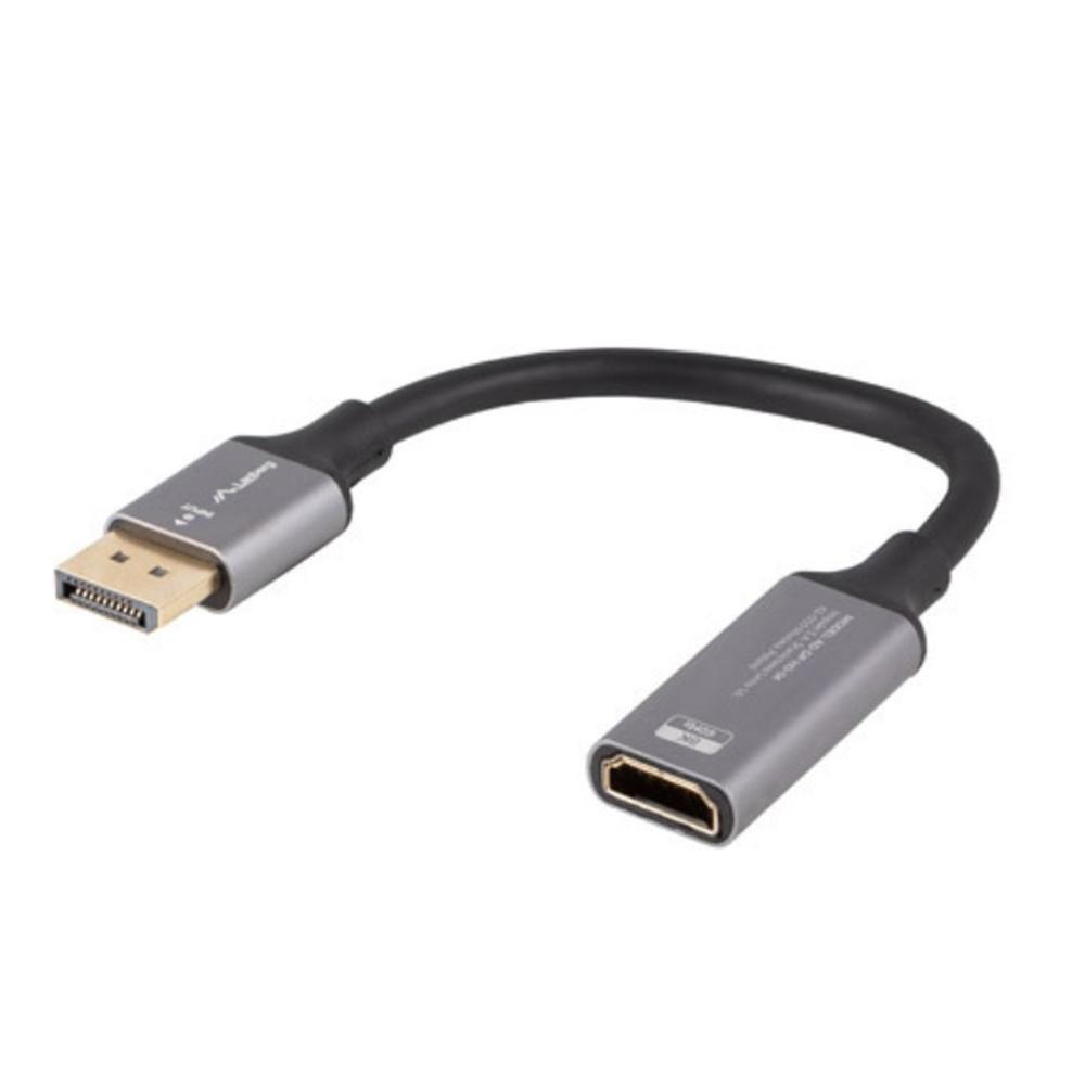Adaptador DisplayPort para HDMI LANBERG AD-DP-HD-04 (0,2 m - Prateado/Preto)