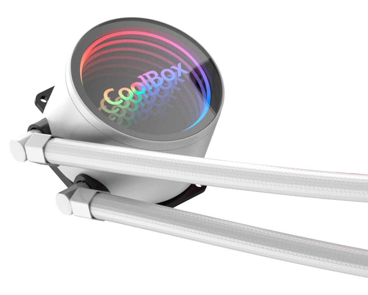 Kit de Refrigeração Líquida para CPU COOLBOX Infinite Liquid 240 ARGB (120 mm - 1800 RPM - Multi - Branco) — miniatura 2