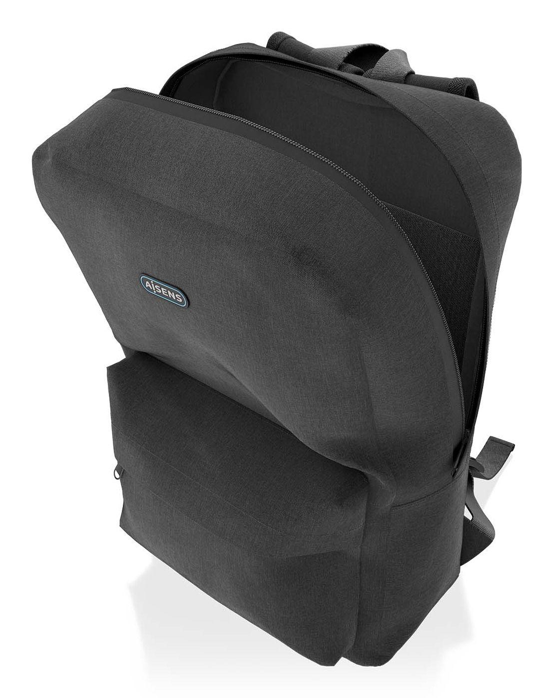 Mochila para Portátil AISENS ASBG-BP080-BK (Poliéster - 39,6 cm - Altura 44 cm - Preto), miniatura 4