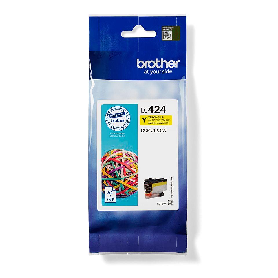 Tinteiro BROTHER LC424Y (750 páginas - Amarelo)