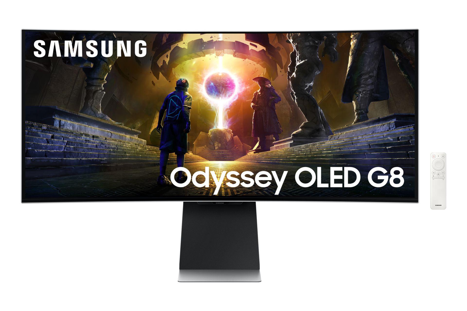 Monitor SAMSUNG Odyssey OLED G8 G85SD (34" - OLED - 175 Hz - Prateado)
