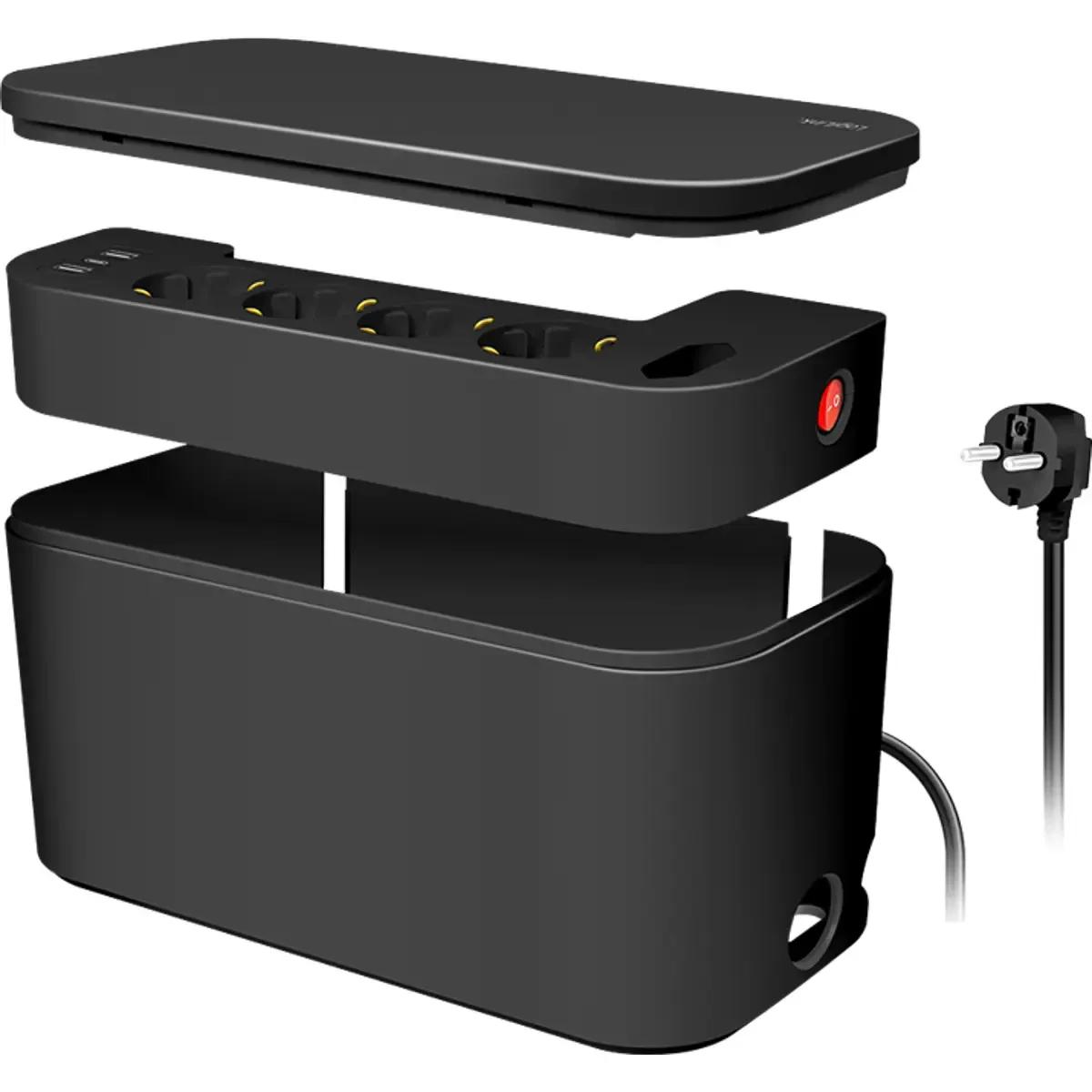 Caixa Organizadora de Cabos LOGILINK LPS282U (Preto)