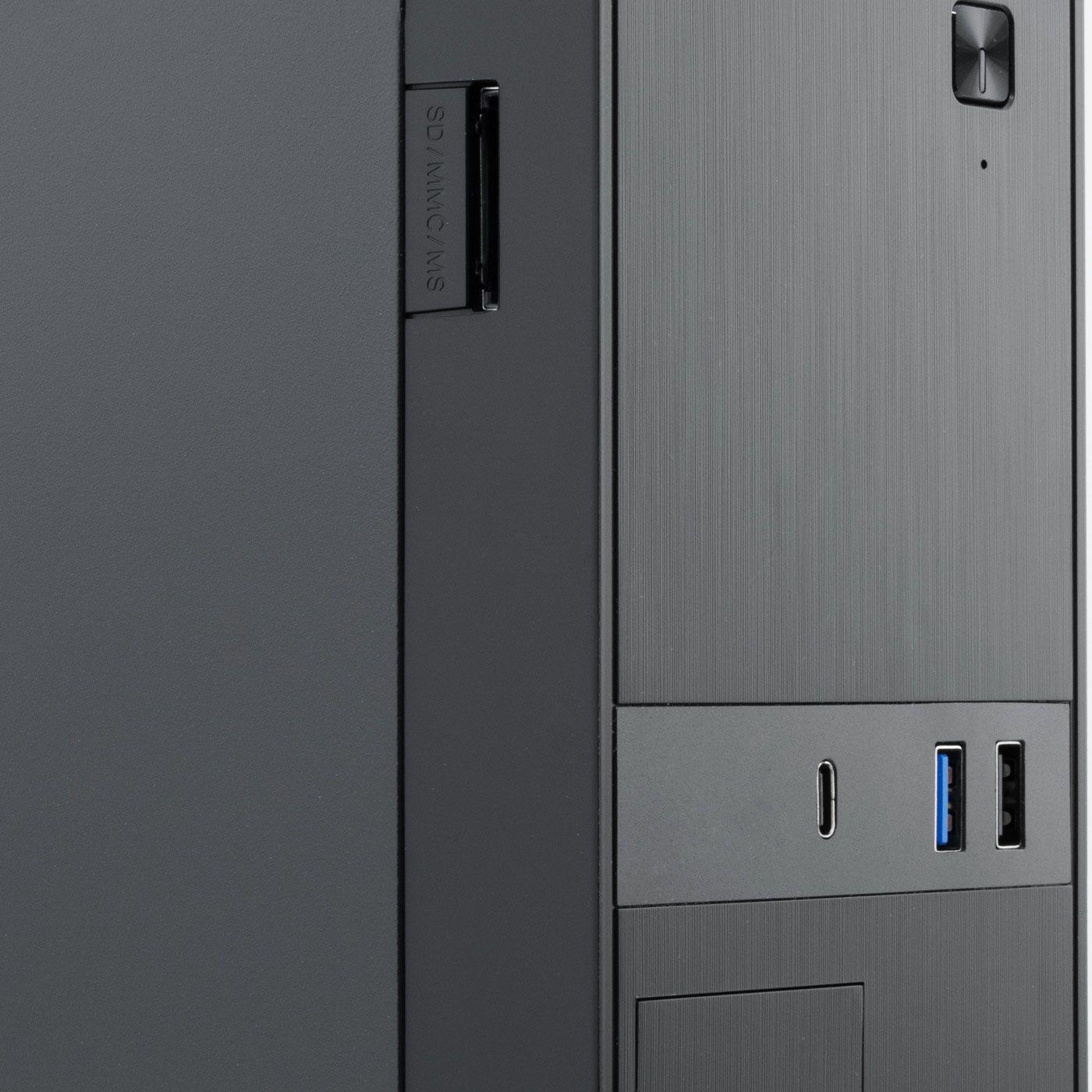 Caixa PC Slim COOLBOX T310 (Micro ATX, Mini-ITX - Micro Tower Slim - SGCC - Preto) — miniatura 2